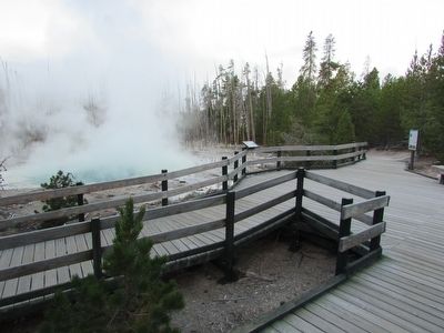 Marker in the Norris Geyser Basin image. Click for full size.