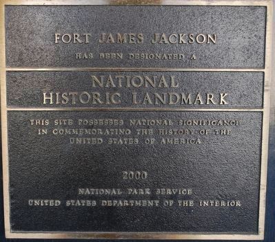 Fort Jackson National Historic Landmark Marker image. Click for full size.