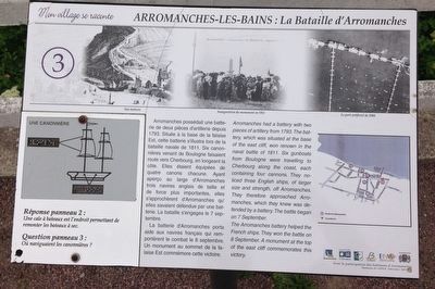 Arromanches-les-Bains : La Bataille d’Arromanches Marker. Click for full size. Arromanches-les-Bains : La Bataille d’Arromanches Marker image. Click for full size.