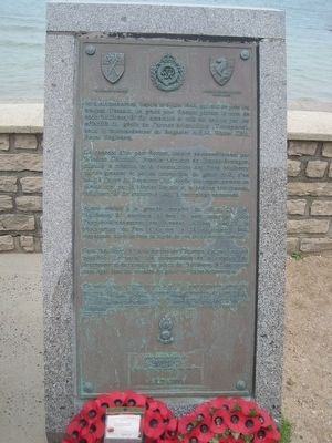 Mulberry Harbours Memorial Marker. Click for full size. Mulberry Harbours Memorial Marker image. Click for full size.