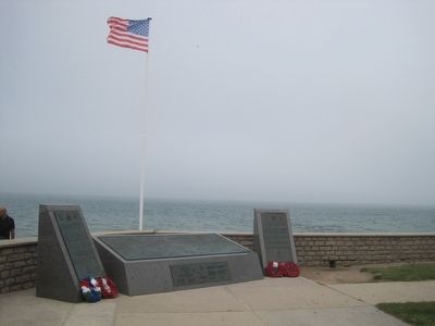 Mulberry Harbours Memorial Marker. Click for full size. Mulberry Harbours Memorial Marker image. Click for full size.