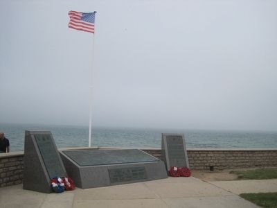 Mulberry Harbours Memorial Marker image. Click for full size.