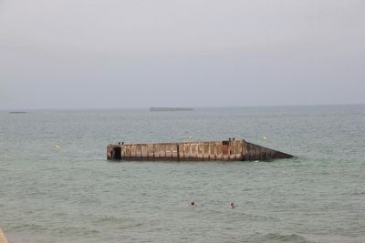 Remains of 'Mulberry B' remain off the coast.. Click for full size. Remains of 'Mulberry B' remain off the coast. image. Click for full size.