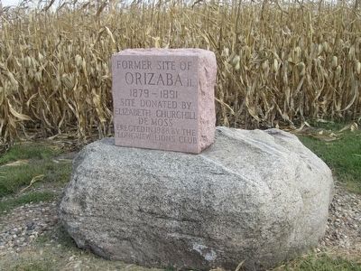 Former Site of Orizaba IL Marker. Click for full size. Former Site of Orizaba IL Marker image. Click for full size.