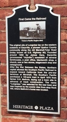 First Came the Railroad Marker image. Click for full size.