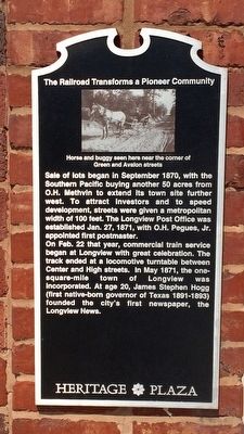 The Railroad Transforms a Pioneer Community Marker. Click for full size. The Railroad Transforms a Pioneer Community Marker image. Click for full size.