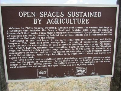 Open Spaces Sustained by Agriculture Marker. Click for full size. Open Spaces Sustained by Agriculture Marker image. Click for full size.