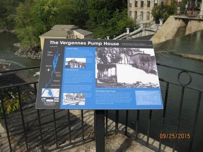 The Vergennes Pump House Marker image. Click for full size.