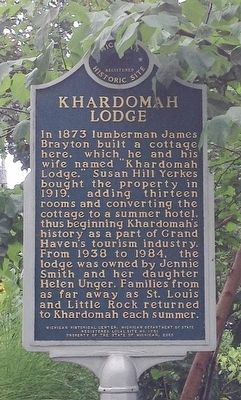 Khardomah Lodge Marker. Click for full size. Khardomah Lodge Marker image. Click for full size.
