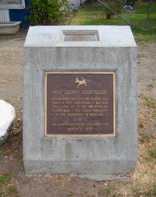 Yolo County Courthouse Marker - Monument Mugshot. Click for full size. Yolo County Courthouse Marker - Monument Mugshot image. Click for full size.