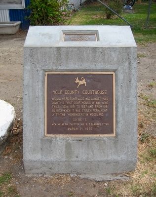 Yolo County Courthouse Marker - Monument Mugshot image. Click for full size.