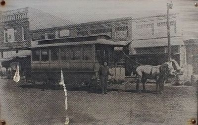 Driver, Issac Smith shown with the winter trolley. image. Click for full size.