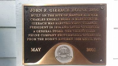John F. Gierach House Marker image. Click for full size.
