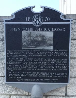 Then Came the Railroad Marker image. Click for full size.