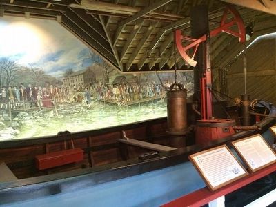 Detail of the rear portion of the replica of James Rumsey's steamboat.. Click for full size. Detail of the rear portion of the replica of James Rumsey's steamboat. image. Click for full size.