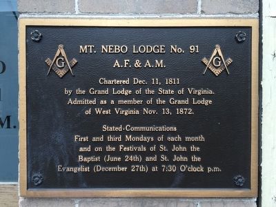 Mt. Nebo Lodge No. 91 Marker image. Click for full size.