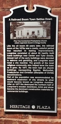 A Railroad Boom Town Settles Down Marker image. Click for full size.