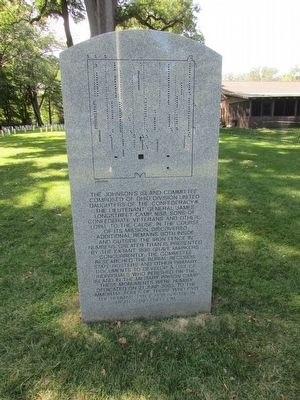 The Johnson’s Island Committee Marker image. Click for full size.