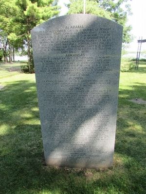 Back of the Johnsons Island Committee Marker image. Click for full size.