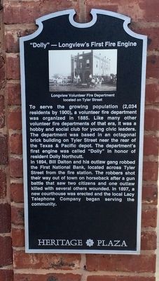 "Dolly" — Longview's First Fire Engine Marker image. Click for full size.