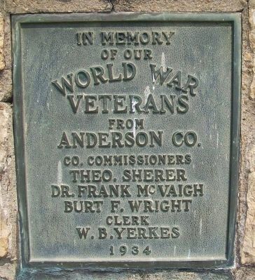 World War Veterans Memorial Marker. Click for full size. World War Veterans Memorial Marker image. Click for full size.
