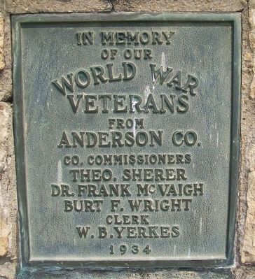 World War Veterans Memorial Marker image. Click for full size.