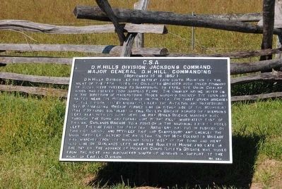 D.H. Hill's Division, Jackson's Command Marker. Click for full size. D.H. Hill's Division, Jackson's Command Marker image. Click for full size.