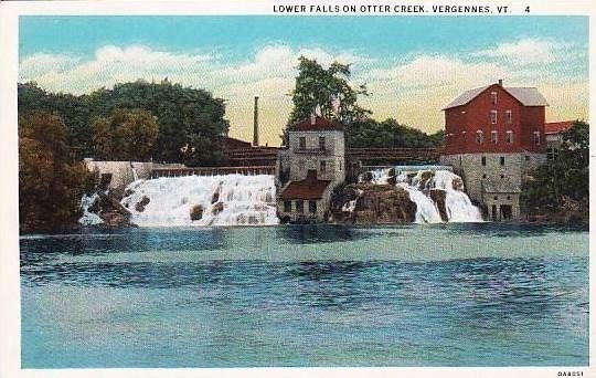 <i>Lower Falls on Otter Creek, Vergennes, Vt.</i>. Click for full size. <i>Lower Falls on Otter Creek, Vergennes, Vt.</i> image. Click for full size.