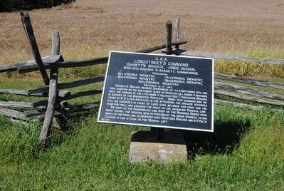 Longstreet's Command Marker. Click for full size. Longstreet's Command Marker image. Click for full size.