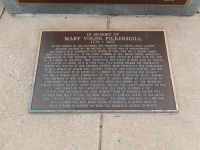 In Memory of Mary Young Pickersgill Marker image. Click for full size.