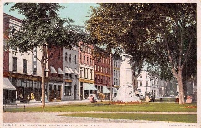 <i>Soldiers' and Sailors' Monument, Burlington, Vt. </i>. Click for full size. <i>Soldiers' and Sailors' Monument, Burlington, Vt. </i> image. Click for full size.