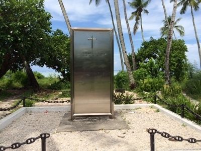 Betio Memorial Tarawa Marker. Click for full size. Betio Memorial Tarawa Marker image. Click for full size.