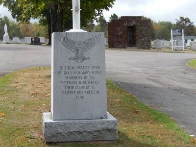 Flag base with inscription. Click for full size. Flag base with inscription image. Click for full size.
