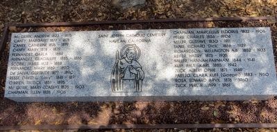 St. Joseph Catholic Cemetery - Havilah, California. Click for full size. St. Joseph Catholic Cemetery - Havilah, California image. Click for full size.