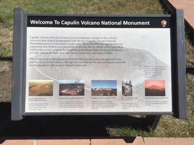 Welcome to Capulin Volcano National Monument Marker. Click for full size. Welcome to Capulin Volcano National Monument Marker image. Click for full size.