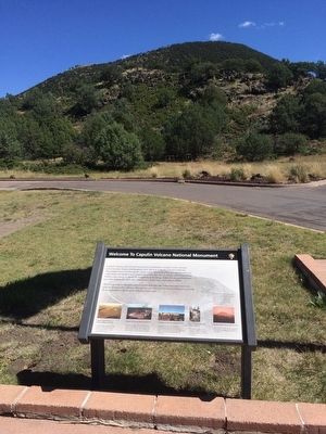 Volcano and marker.. Click for full size. Volcano and marker. image. Click for full size.
