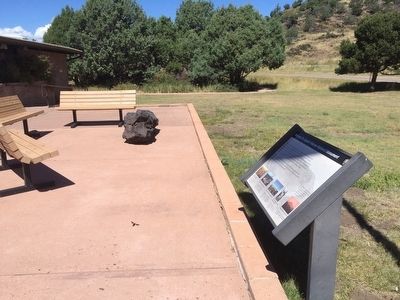 Piece of volcanic rock near visitors center.. Click for full size. Piece of volcanic rock near visitors center. image. Click for full size.