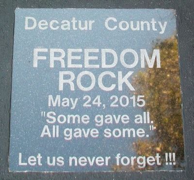 Decatur County Freedom Rock Marker image. Click for full size.
