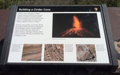 Building a Cinder Cone Marker. Click for full size. Building a Cinder Cone Marker image. Click for full size.