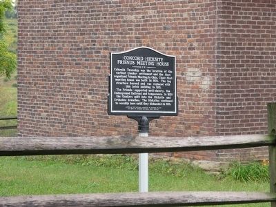 Concord Hicksite Friends Meeting House Marker. Click for full size. Concord Hicksite Friends Meeting House Marker image. Click for full size.