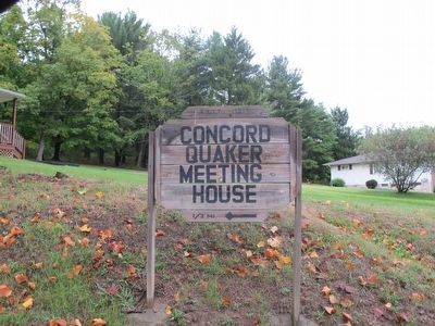 Concord Hicksite Friends Meeting House Marker. Click for full size. Concord Hicksite Friends Meeting House Marker image. Click for full size.