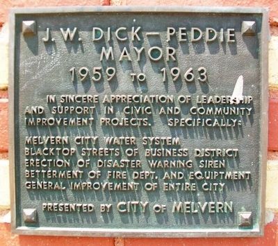 J. W. Dick-Peddie Marker. Click for full size. J. W. Dick-Peddie Marker image. Click for full size.