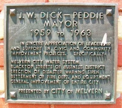 J. W. Dick-Peddie Marker image. Click for full size.