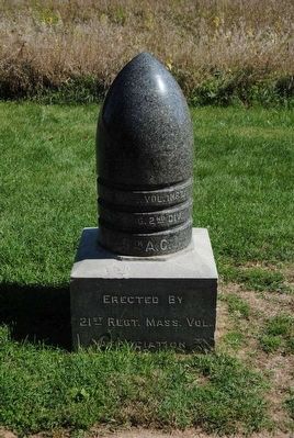 21st Massachusetts Volunteer Infantry Monument image. Click for full size.
