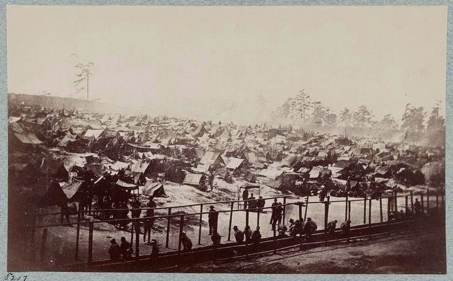 Andersonville Prison, Ga., August 17, 1864. South east view of stockade. Click for full size. Andersonville Prison, Ga., August 17, 1864. South east view of stockade image. Click for full size.