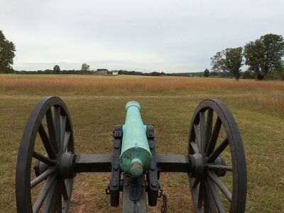 View of the Henry House from the Confederate line on Henry Hill.. Click for full size. View of the Henry House from the Confederate line on Henry Hill. image. Click for full size.
