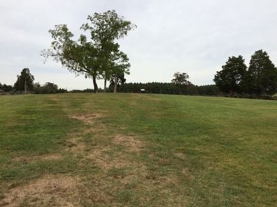 View looking toward the Robinson House remains and marker. Click for full size. View looking toward the Robinson House remains and marker image. Click for full size.