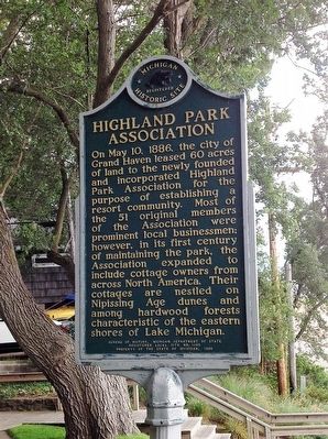 Highland Park Association Marker. Click for full size. Highland Park Association Marker image. Click for full size.