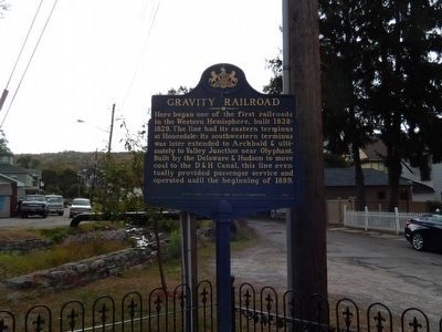 Gravity Railroad Marker. Click for full size. Gravity Railroad Marker image. Click for full size.