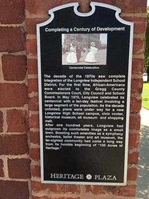Completing a Century of Development Marker image. Click for full size.